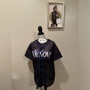 NWT Marvel Disney Venom Baseball Jersey sz S M